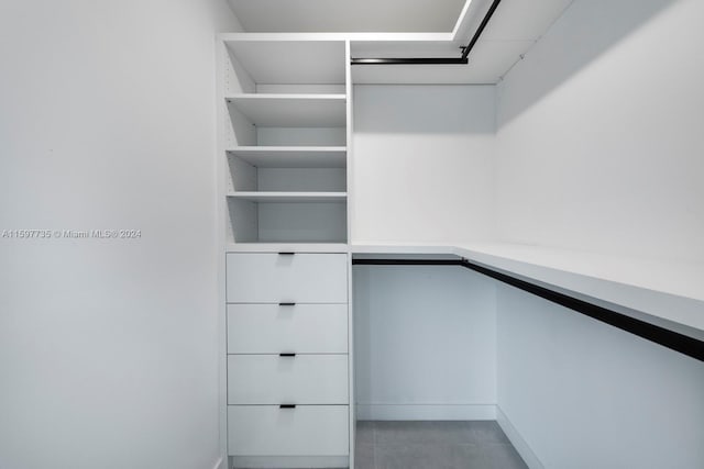 view of walk in closet