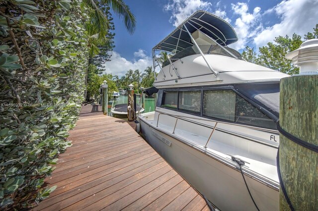 wooden deck with a water view