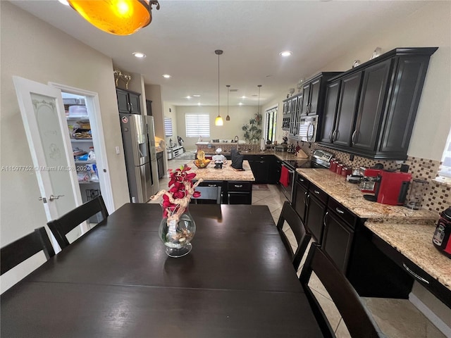 view of dining space