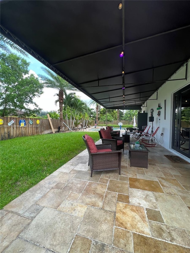 view of patio / terrace featuring outdoor lounge area