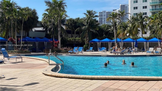 view of pool with a patio area