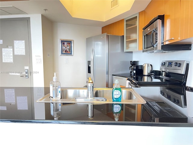 kitchen with stainless steel appliances