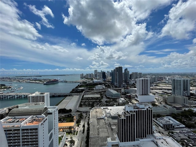 city view with a water view