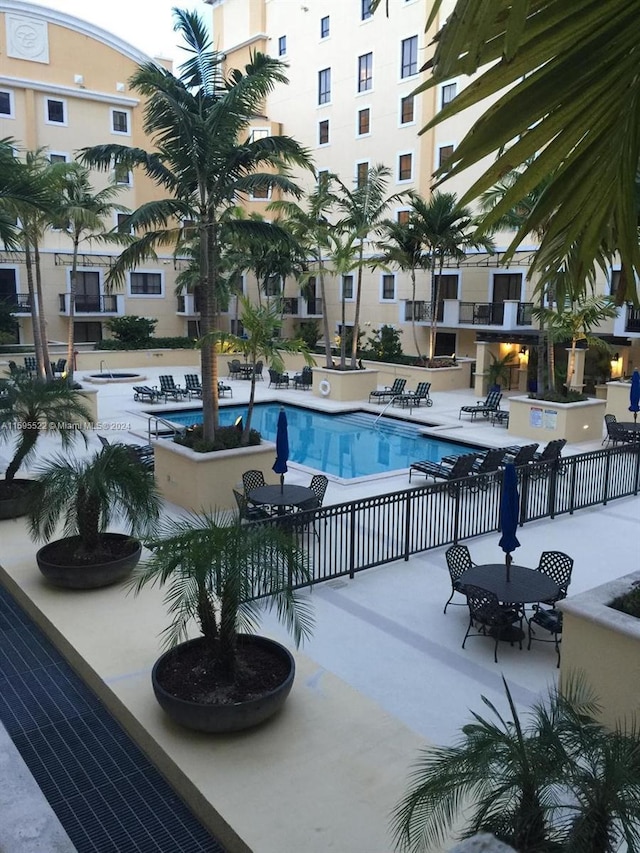 view of pool with a patio area