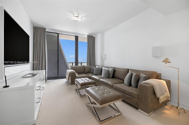 view of carpeted living room