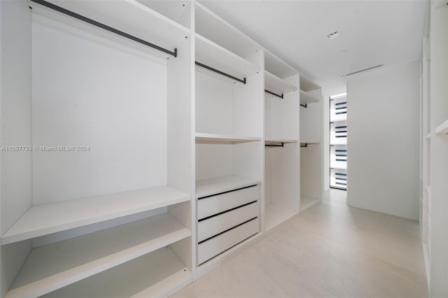 view of walk in closet