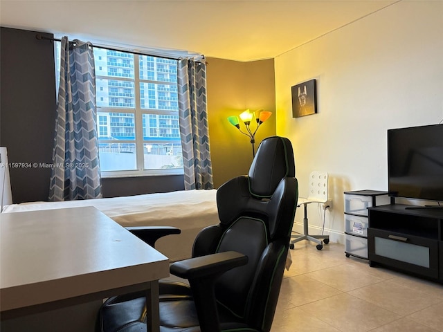 1965 S Ocean Dr Unit 2F, Hallandale Beach, FL 33009 - office area featuring baseboards and light tile patterned floors