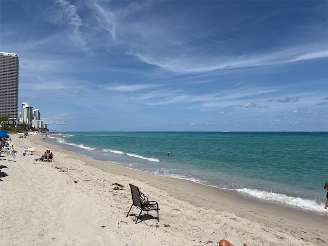 1965 S Ocean Dr Unit 2F, Hallandale Beach, FL 33009 - property view of water featuring a beach view