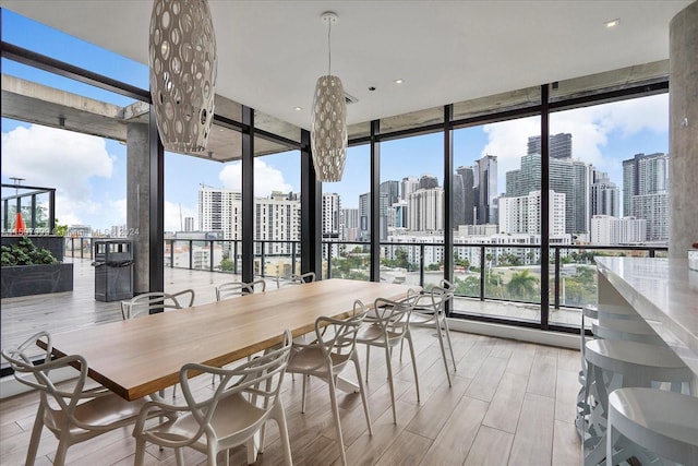 sunroom featuring a wealth of natural light