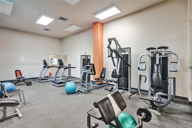 view of exercise room