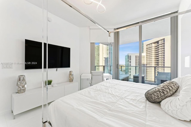 view of tiled bedroom