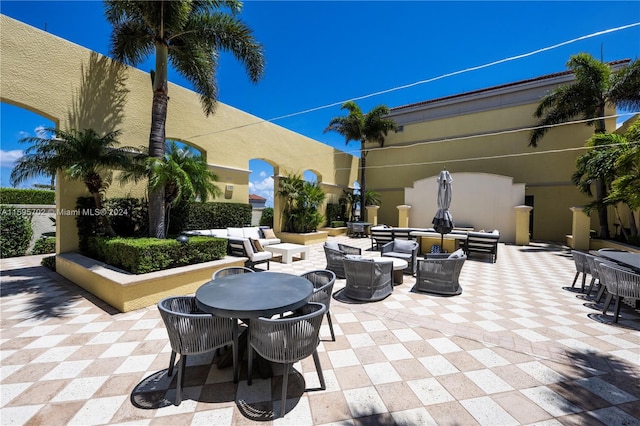 view of patio / terrace with an outdoor hangout area