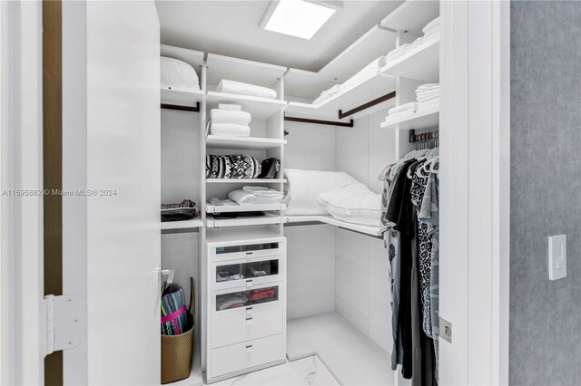 view of walk in closet