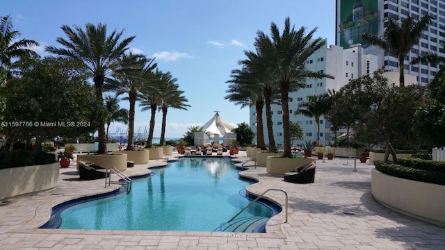 pool featuring a patio