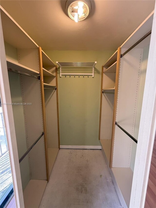 view of walk in closet