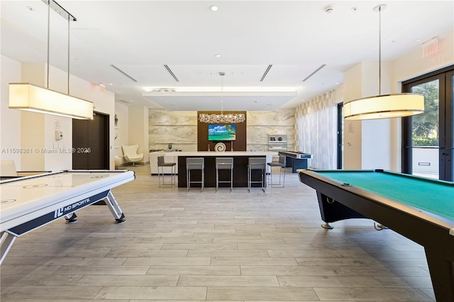 recreation room featuring pool table