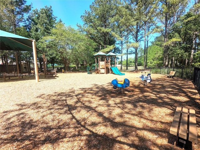 view of jungle gym