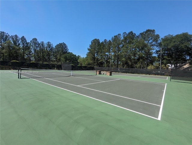 view of tennis court