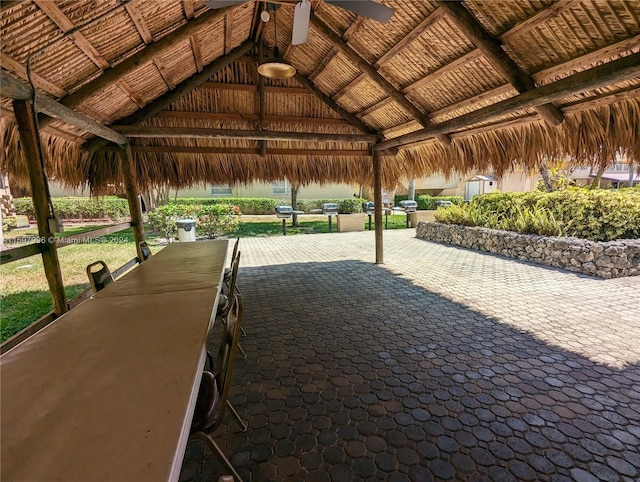 view of property's community with a gazebo