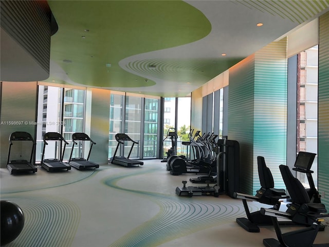 view of workout area