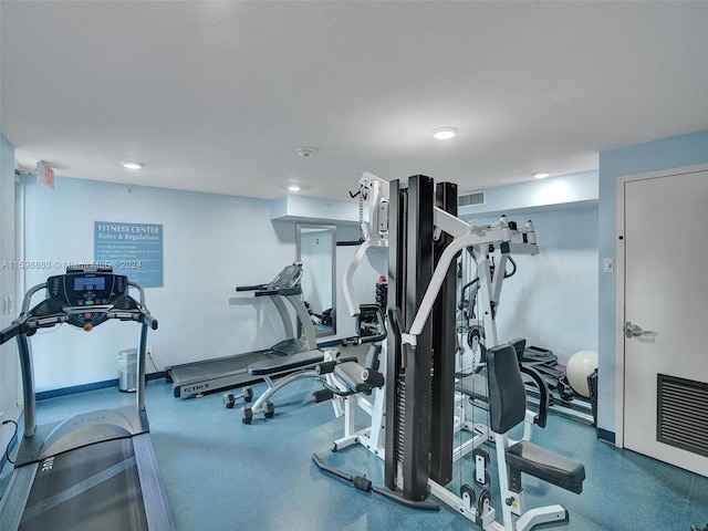 view of exercise room