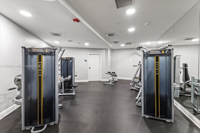 view of exercise room