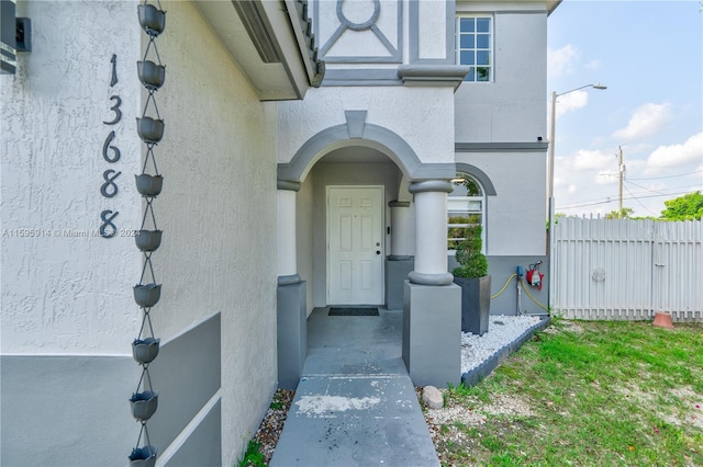 view of doorway to property