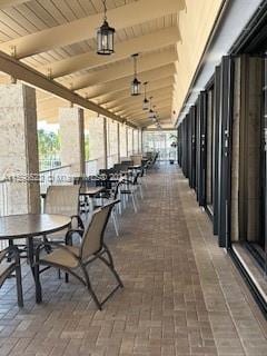 view of patio with outdoor dining area