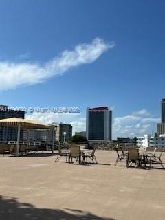 view of community with a city view