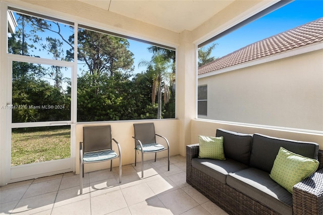 sunroom with plenty of natural light