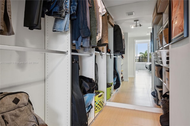 view of walk in closet