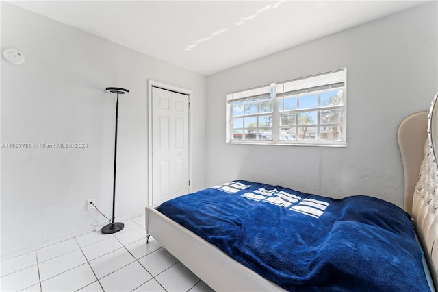 view of tiled bedroom