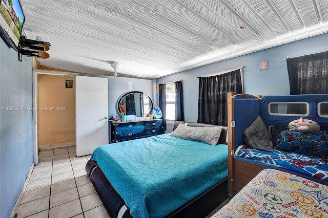 view of tiled bedroom