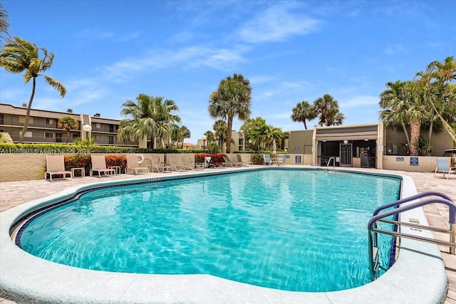 view of pool with a patio