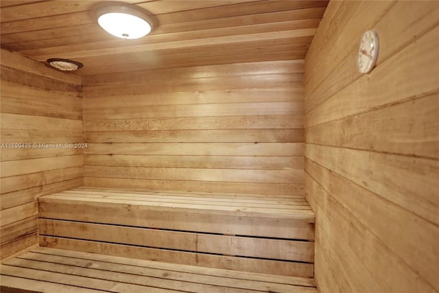 view of sauna