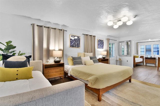 bedroom featuring hardwood / wood-style floors