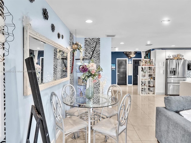 view of tiled dining area