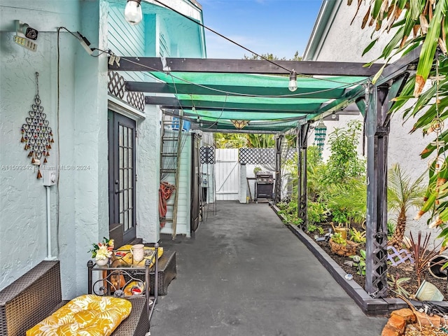 view of patio / terrace with a grill