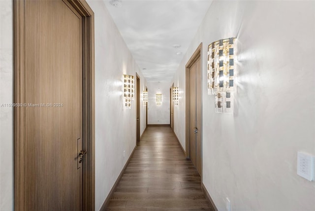 hall featuring hardwood / wood-style flooring