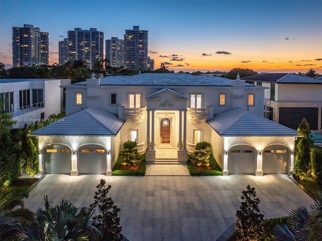 view of front of home featuring a garage