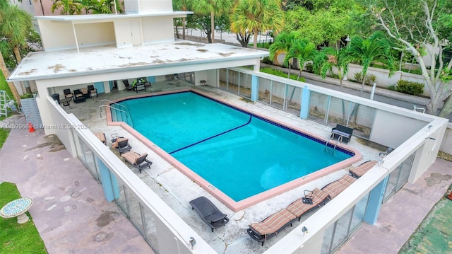 view of pool with a patio