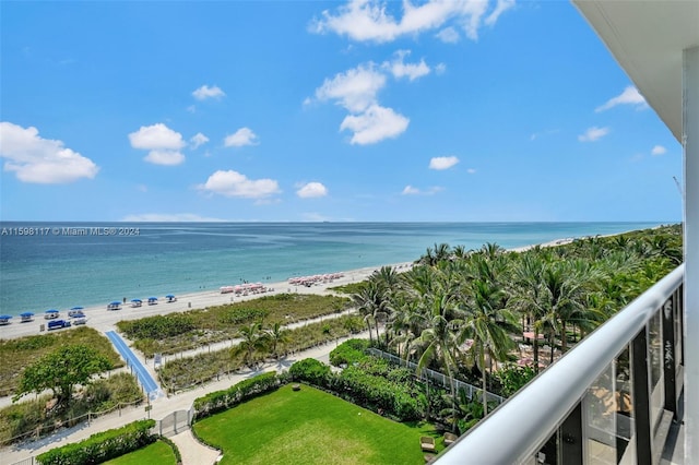 9455 Collins Ave Unit 809, Surfside, FL 33154 - water view with a view of the beach