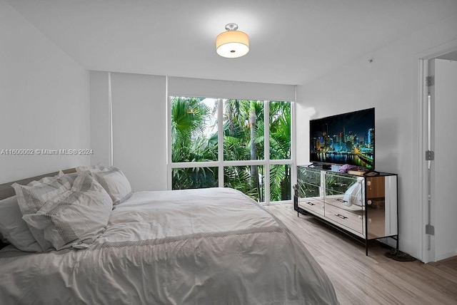 bedroom featuring wood-type flooring