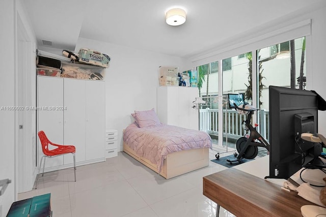 view of tiled bedroom