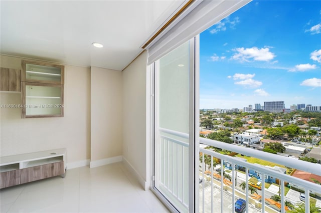 balcony with a city view