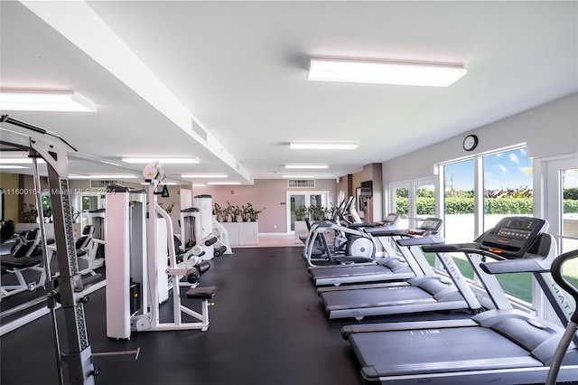 view of workout area