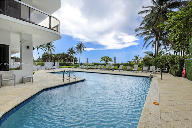 view of pool with a patio