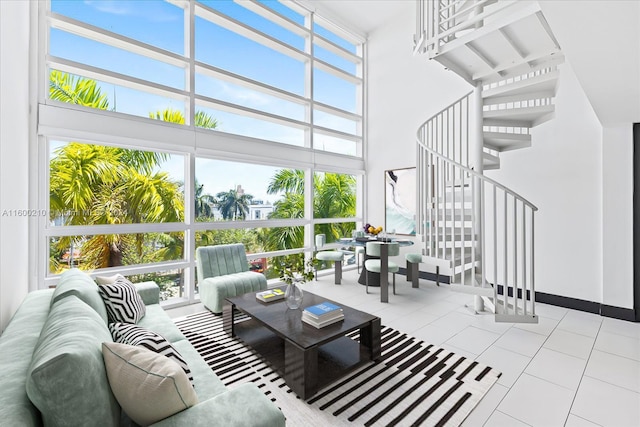 sunroom / solarium featuring a healthy amount of sunlight