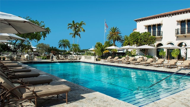 community pool featuring a patio