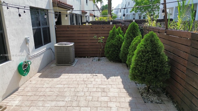 view of patio / terrace featuring central AC unit